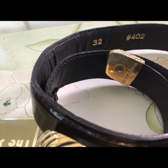 NWT VINTAGE Vincenza Black Calf Leather Italian Belt 32\'
37\' main image 6